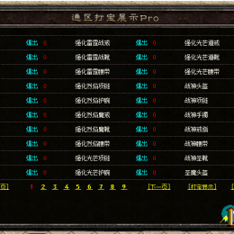 通区打宝展示爆物统计