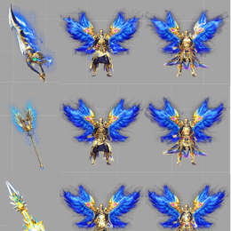 三职业冰雪衣服武器套装