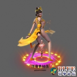 光柱素材舞动少女