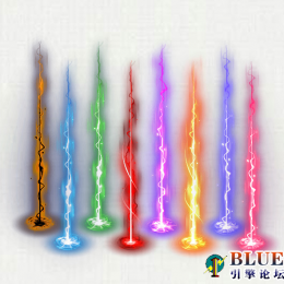 光柱素材动态光柱闪电8组无字